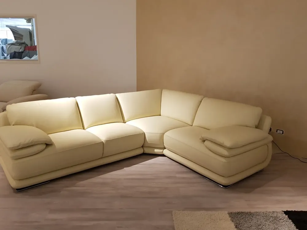 Hot Divano angolare in Pelle Atlantico Divani