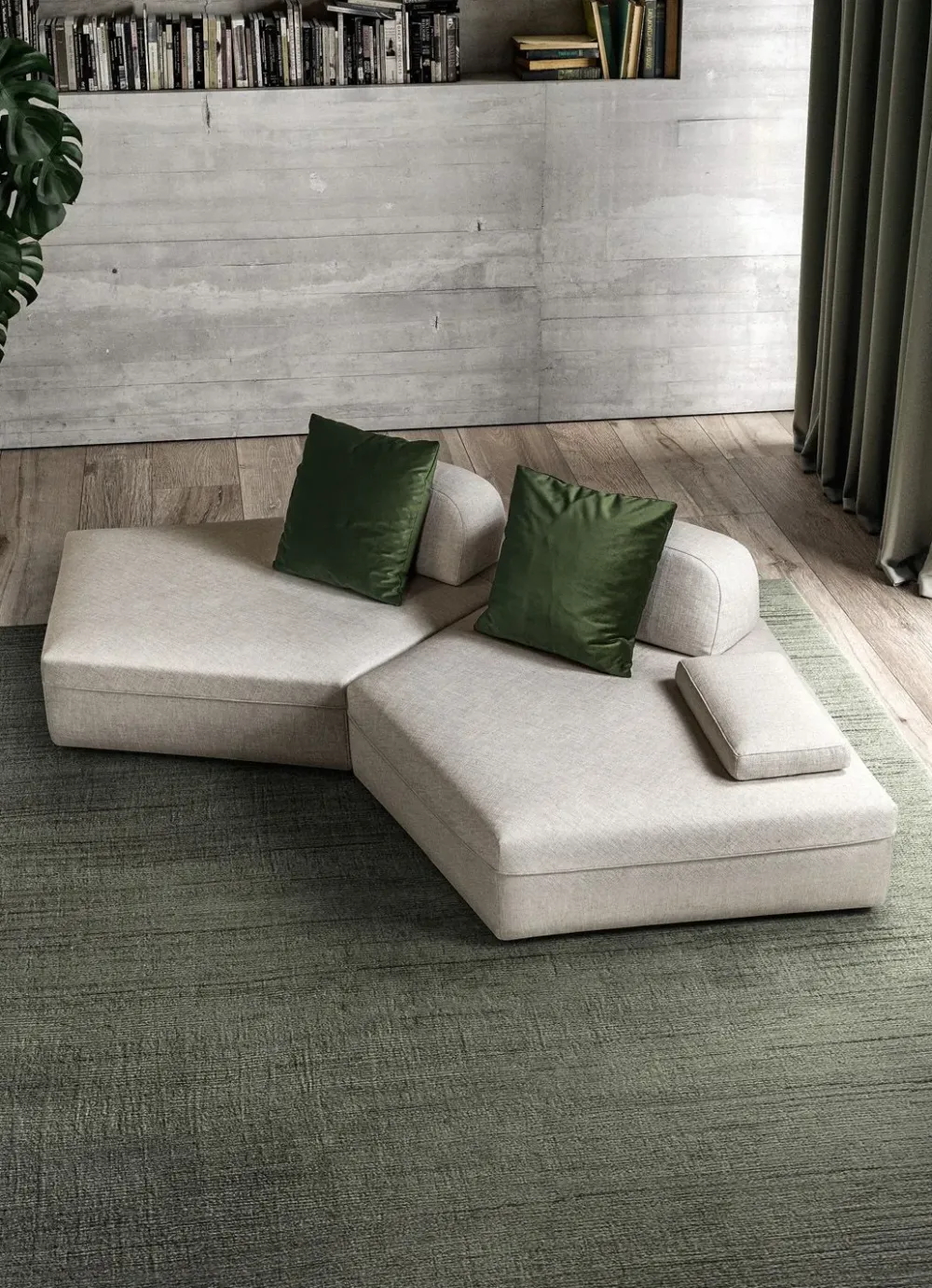 Divano angolare in Tessuto Lewis^Rizzetto