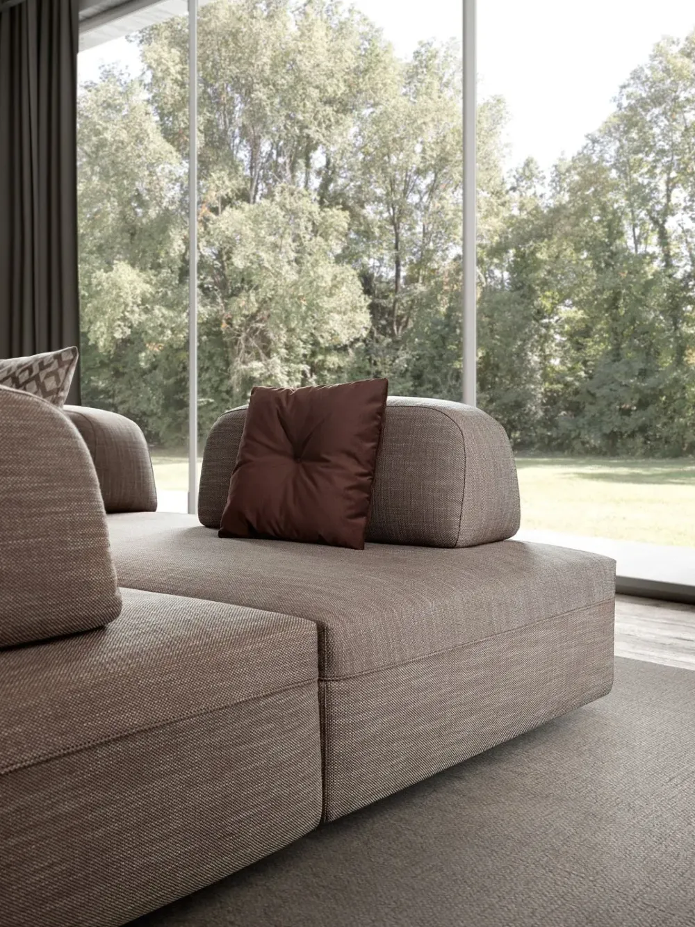 Divano angolare in Tessuto Lewis^Rizzetto