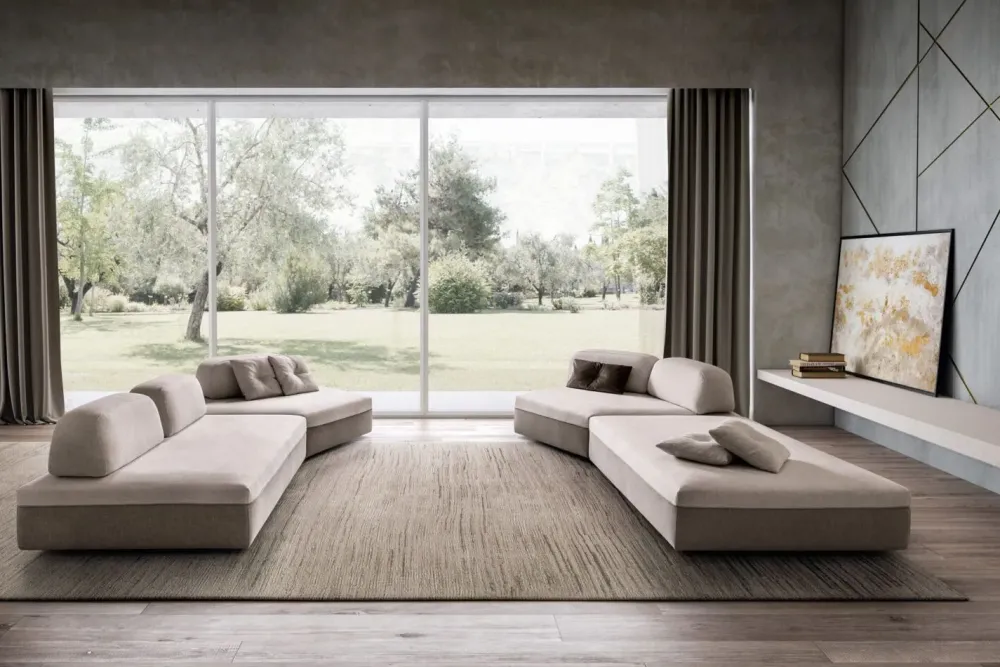 Divano angolare in Tessuto Lewis^Rizzetto