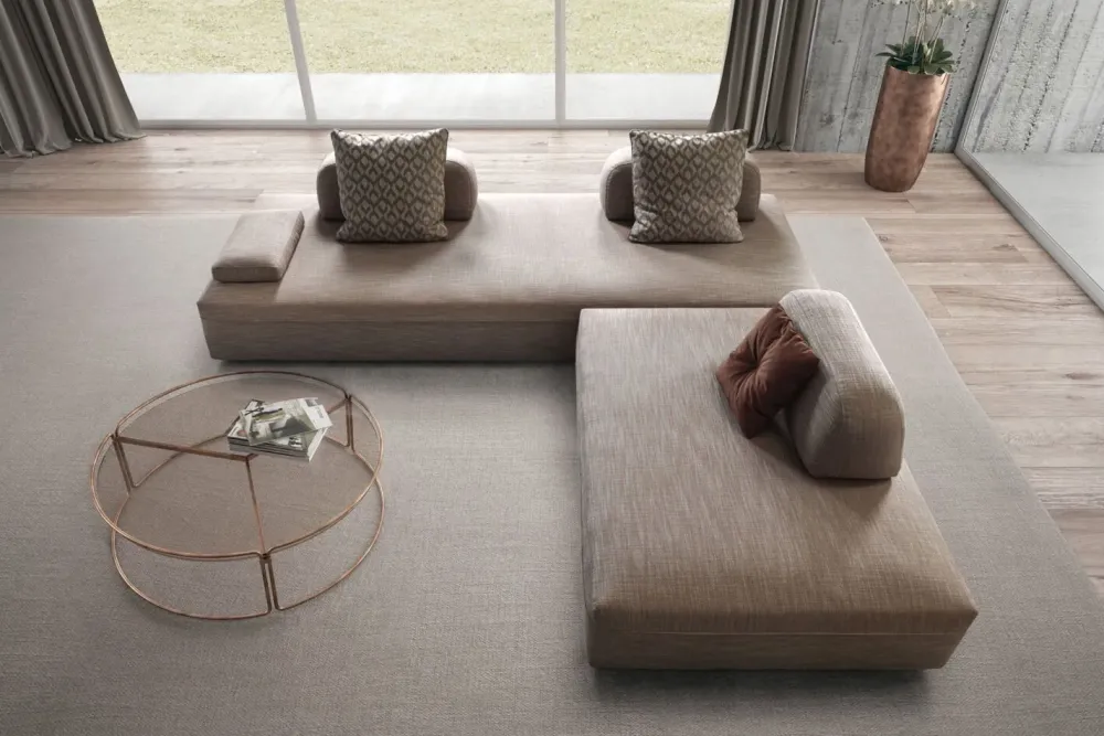 Divano angolare in Tessuto Lewis^Rizzetto