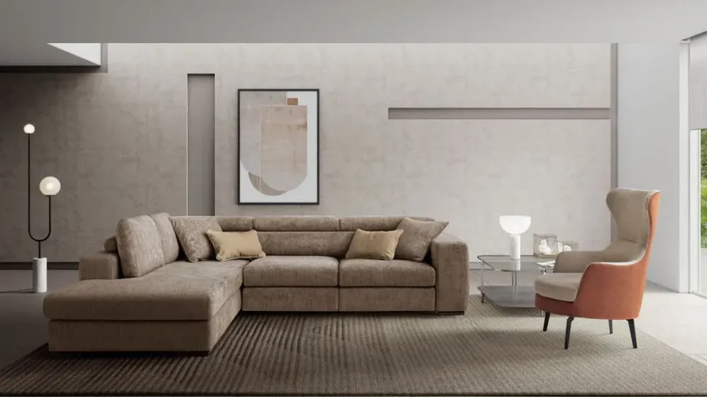 Le Comfort Divano angolare in Tessuto Plaris- Divani