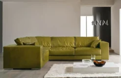 Divano angolare pelle in misto piuma   a prezzo scontato^Md work Best