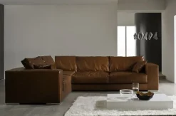 Divano angolare pelle in misto piuma   a prezzo scontato^Md work Best