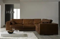 Divano angolare pelle in misto piuma   a prezzo scontato^Md work Best