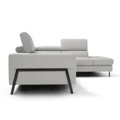 Max Divani Divano angolare pelle in poliuretano   a prezzo Outlet- Divani