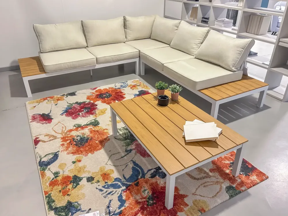 Divano Angolare Set salotto divano e tavolino in Offerta Outlet a 1364 Euro^Bizzotto Discount