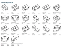 Md work Divano angolare tessuto in poliuretano   a prezzo Outlet- Divani