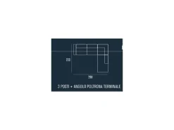 Sale Divano angolare tessuto in poliuretano a prezzo Outlet Divani