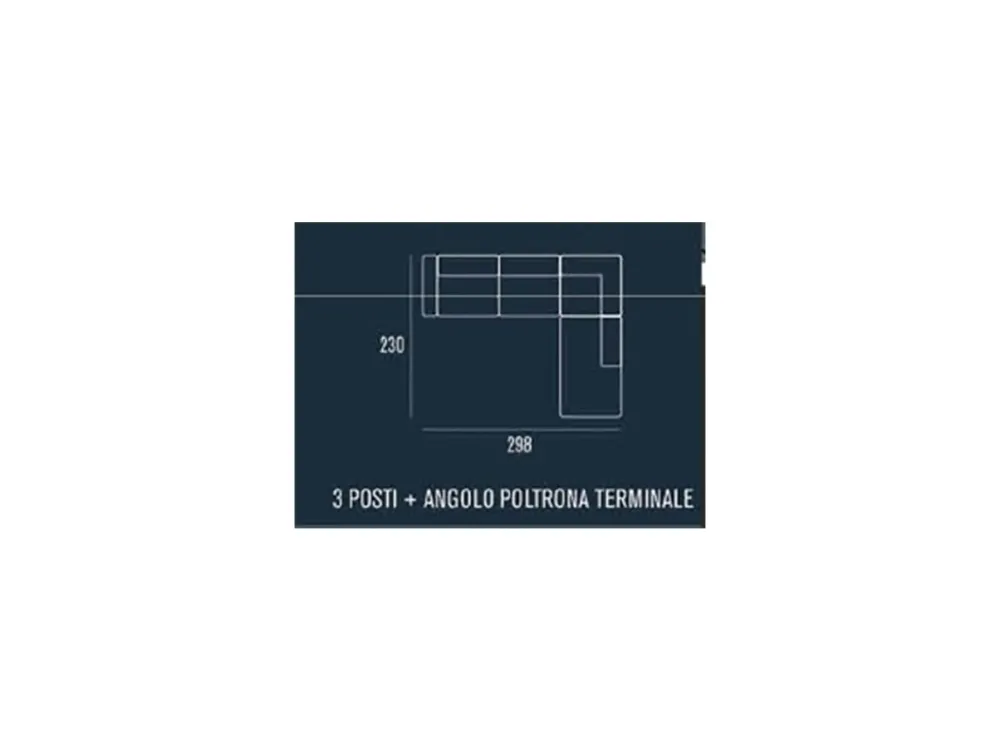 Sale Divano angolare tessuto in poliuretano a prezzo Outlet Divani