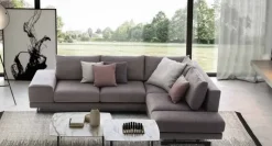 Md work Divano angolare tessuto in misto piuma   in Offerta Outlet- Divani