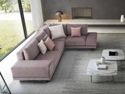 Md work Divano angolare tessuto in misto piuma   in Offerta Outlet- Divani