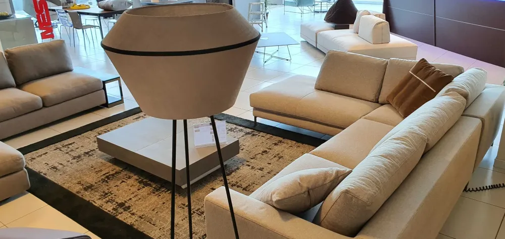 Ditre Italia Divano angolare tessuto in misto piuma a prezzo scontato- Divani