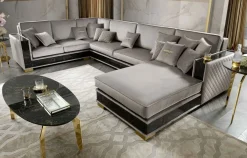 Artigianale Divano angolare tessuto in poliuretano   a prezzo Outlet- Divani