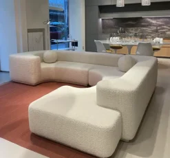 Divano angolare tessuto modello Lara stilwood di^Artigianale