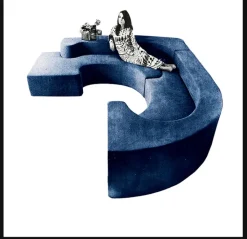 Divano angolare tessuto modello Lara stilwood di^Artigianale