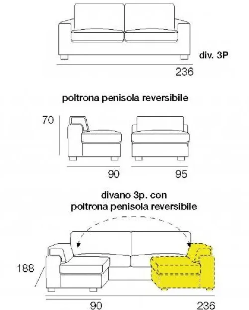 Salvetti Divano Brando con sconto 32%- Divani