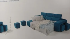 Divano Carlotta chaise longue OUTLET 43% sconto!^Artigianale