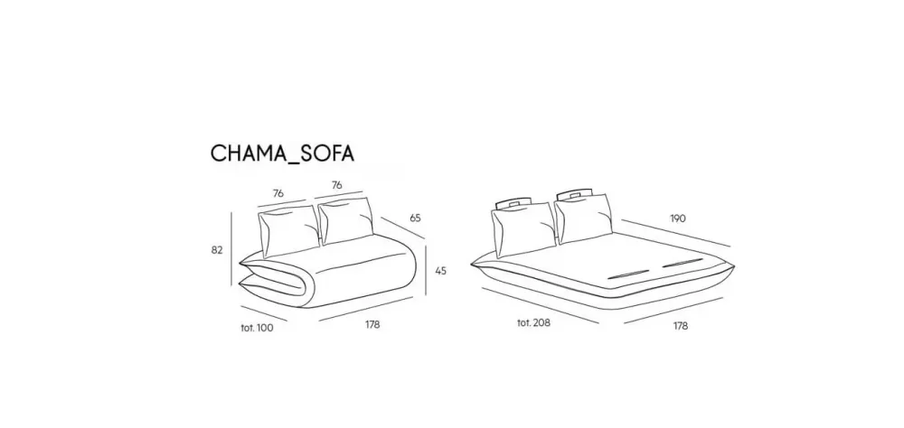 Divano Chama doppia : con uno SCONTO ESCLUSIVO del 22%^Lago Sale