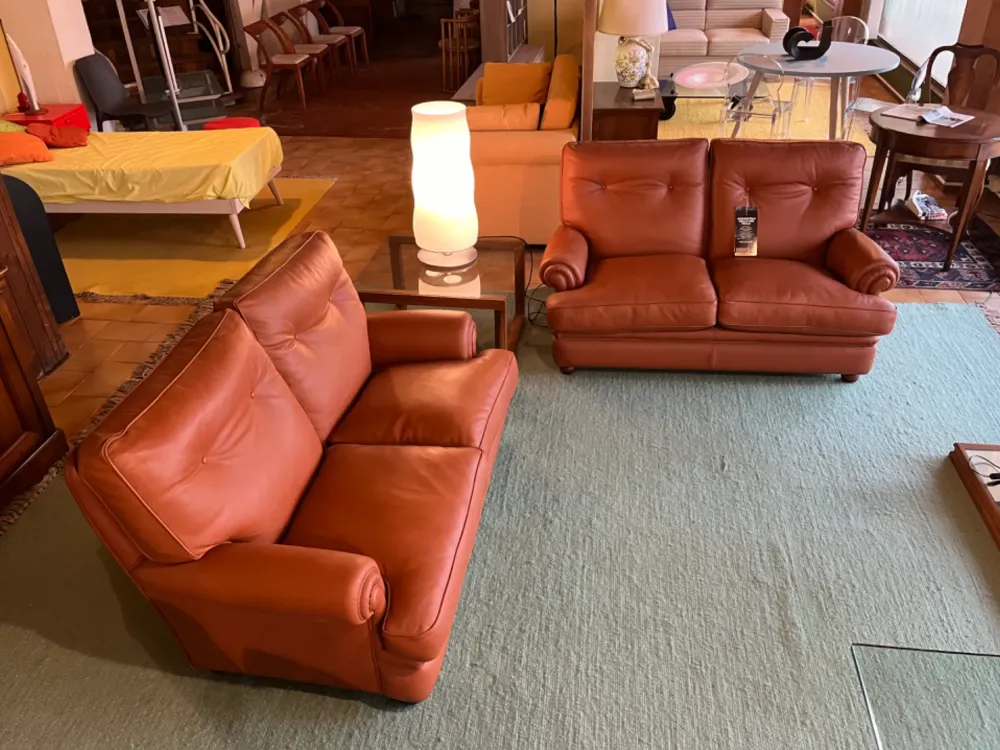 Divano classico pelle Etruria di con sconto del - 61%^Artigianale