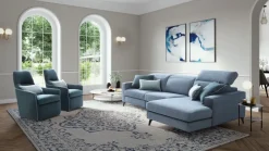 Clearance Divano con penisola Christopher Mottes selection con forte sconto Divani