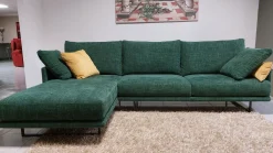 Deas Divano con penisola Lord byron PREZZI OUTLET sconto 50%- Divani