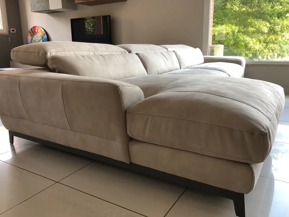 Divano con penisola Denver Crippa divani&letti OFFERTA OUTLET^Crippa Salotti Outlet