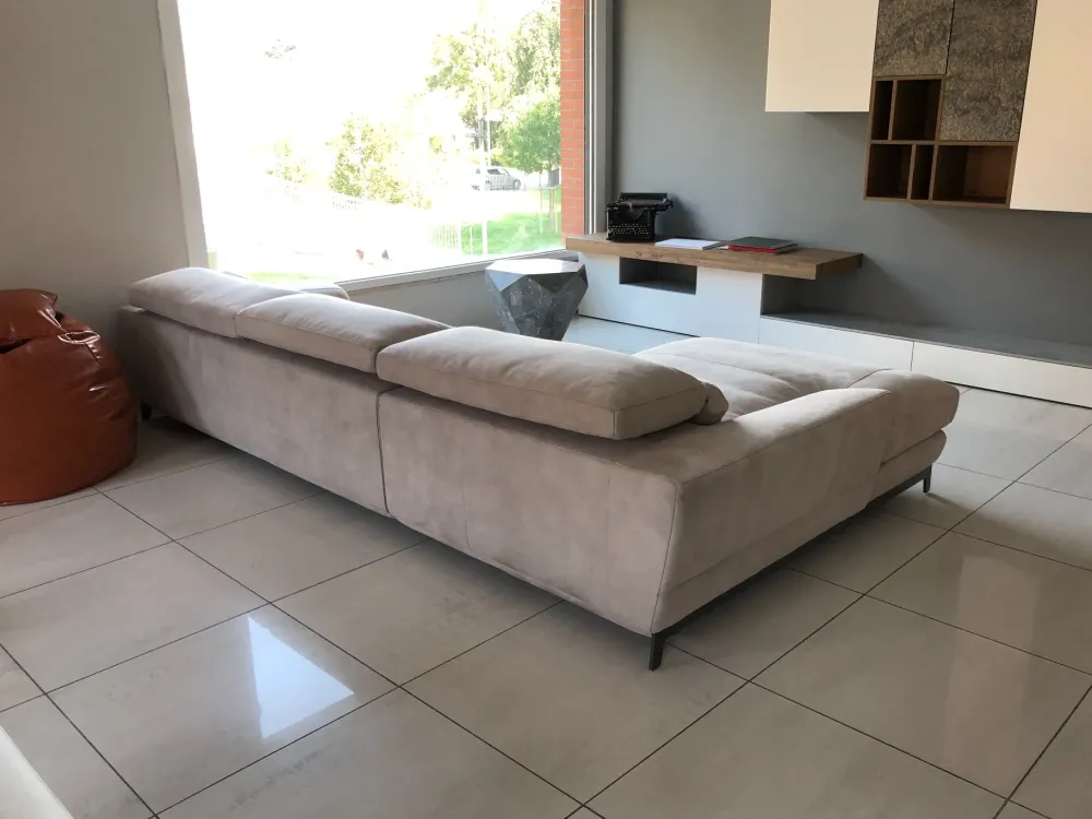 Divano con penisola Denver Crippa divani&letti OFFERTA OUTLET^Crippa Salotti Outlet