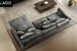 Lago Divano Con penisola Divano air soft 1902 in Offerta Outlet a 9295€- Divani