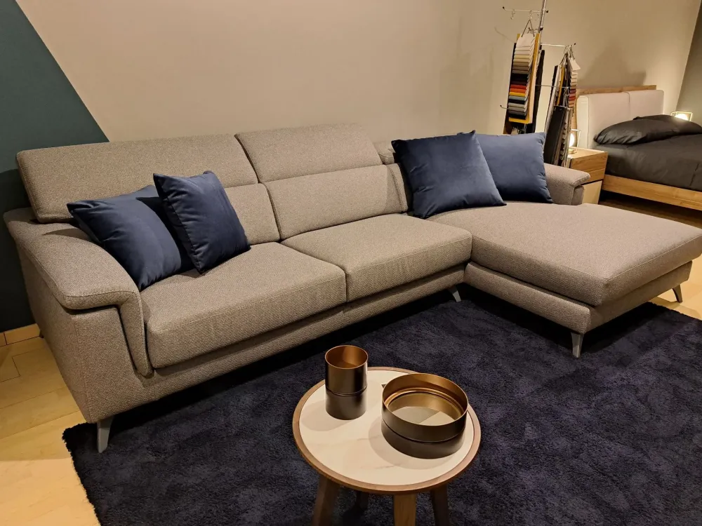 Febal Divano con penisola Kensington PREZZI OUTLET sconto 50%- Divani