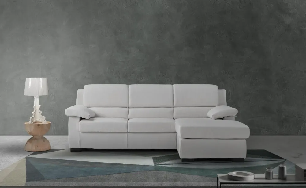 Salvetti Divano con penisola Ginevra in Tessuto a 1230€- Divani