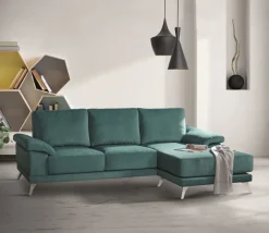 Salvetti Divano con penisola Ginger in Offerta Outlet- Divani