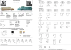 Rosini Divano Con penisola Granada ad un prezzo conveniente- Divani