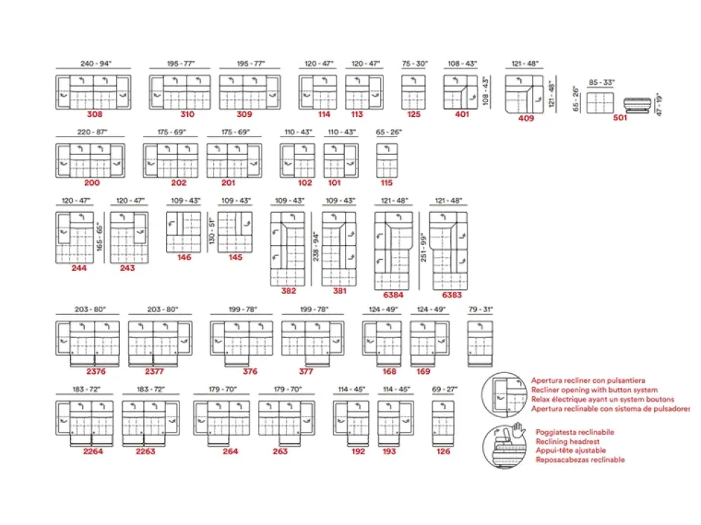 Divano con penisola Habart 21 a prezzo scontato^Max Divani Discount