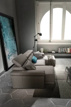 Divano con penisola in stile Design Con seduta estraibile a prezzi convenienti^Samoa Online