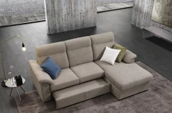 New Divano con penisola in stile Moderno Con seduta estraibile con forte sconto Divani