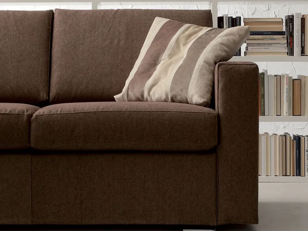 Divano con penisola in Tessuto Smeraldo Crippa divani&letti^Crippa Salotti Online