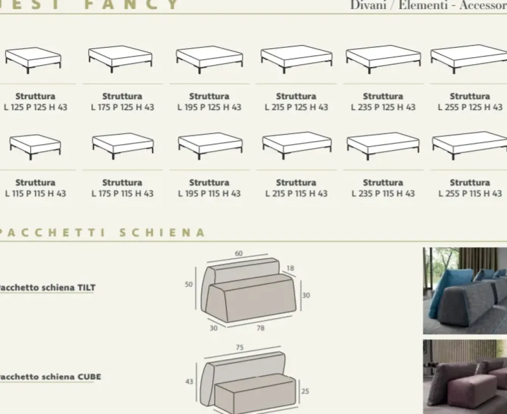 Divano con penisola in Tessuto Jest fancy^Samoa Clearance