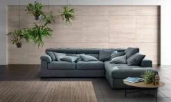 Md work Divano con penisola in Tessuto a prezzo scontato- Divani