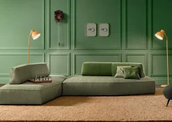 Divano Con penisola in Tessuto Divano componibile modello beattle aerre di^Aerre Italia Clearance