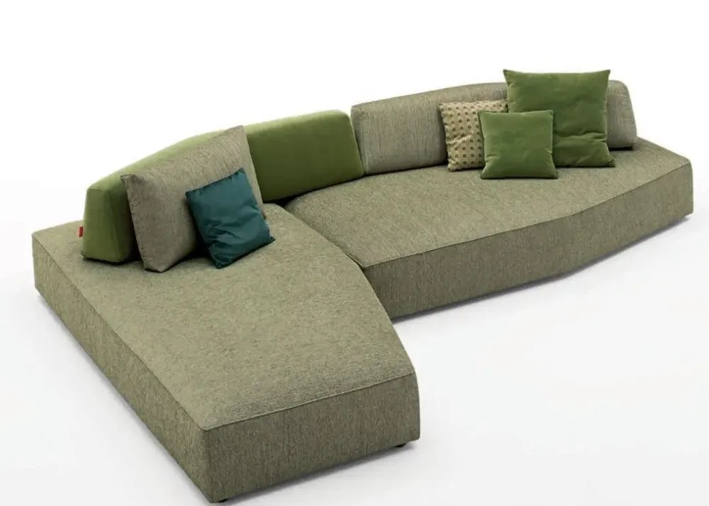 Divano Con penisola in Tessuto Divano componibile modello beattle aerre di^Aerre Italia Clearance