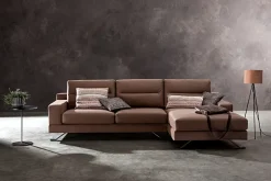 Divano con penisola in Tessuto Qns2^Artigianale New