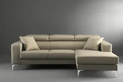 Sale Divano con penisola in Tessuto Jess Divani