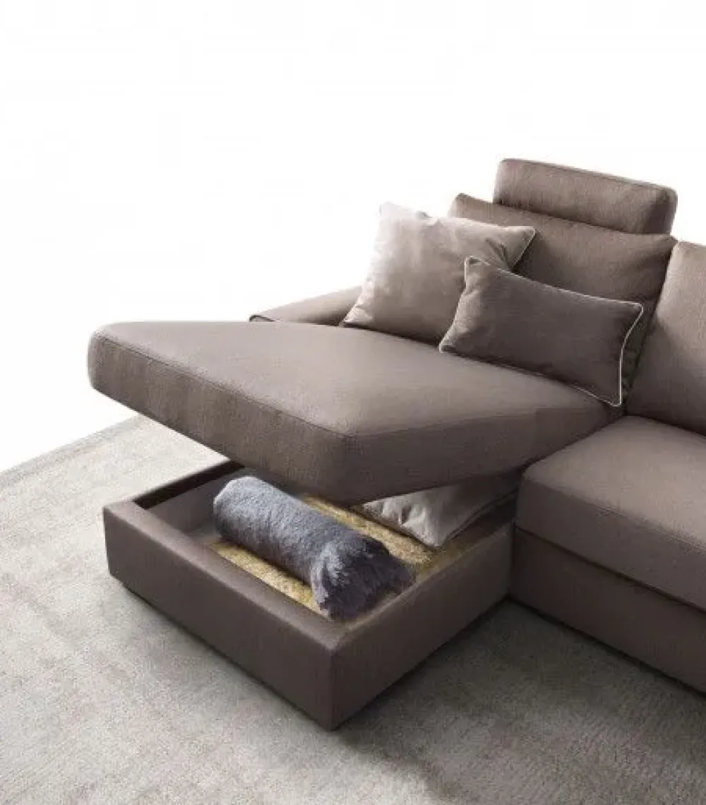 Le Comfort Divano con penisola in Tessuto Icaro- Divani