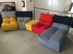 Calia Divano con penisola in Tessuto Hip hop- Divani