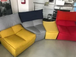 Calia Divano con penisola in Tessuto Hip hop- Divani