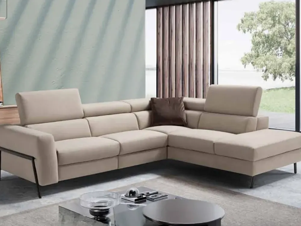 Clearance Divano con penisola Jacobs a prezzo ribassato Divani