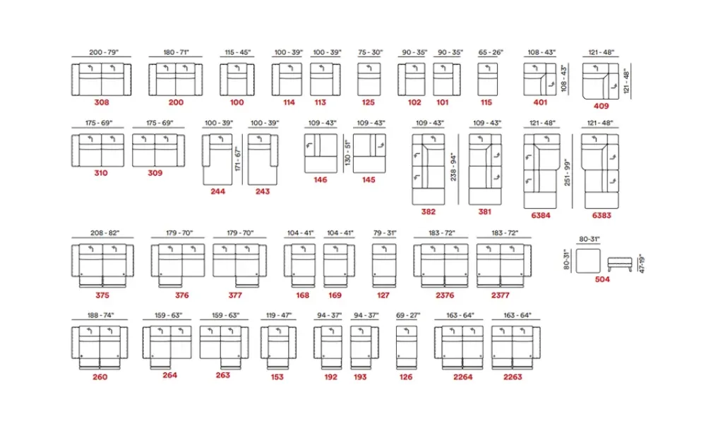 Clearance Divano con penisola Jacobs a prezzo ribassato Divani