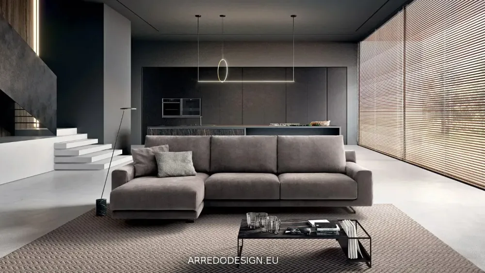 Doimo Salotti Divano Con penisola James di a prezzo scontato- Divani