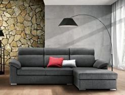 Discount Divano con penisola Leo a prezzi outlet Divani